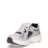 Sneaker da bambino con strappo in tessuto grigio | Boscaini Scarpe