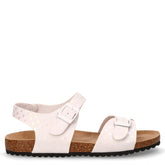 Sandalo in ecopelle bambina bianco rosa chiaro | Boscaini Scarpe
