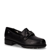 Mocassino in pelle con catena nero | Boscaini Scarpe