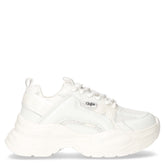 Yuno sneaker in ecopelle e tessuto bianco | Boscaini Scarpe