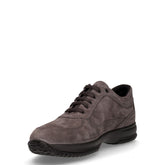 Stringata sportiva in pelle grigio | Boscaini Scarpe