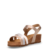 Sandalo con zeppa platino | Boscaini Scarpe