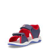 Sandalo bambino in ecopelle navy rosso | Boscaini Scarpe