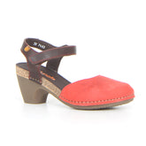 Sandalo con tacco rosso marrone - Sandali Con Tacco Donna | Boscaini Scarpe
