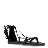 Sandalo infradito con laccetti nero | Boscaini Scarpe