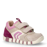 Iupidoo sneaker in pelle e tessuto beige rosa | Boscaini Scarpe
