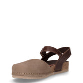 Sandalo basso in pelle grigio | Boscaini Scarpe