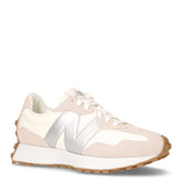 327 sneaker in pelle ed ecopelle angora argento | Boscaini Scarpe