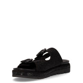 Ciabatta con platform e strass black | Boscaini Scarpe