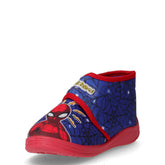 Ciabatta casa in tessuto bambino blu e rosso | Boscaini Scarpe