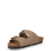 Sara ciabatta in pelle kaki | Boscaini Scarpe