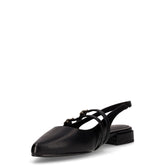 Sandalo slingback a punta nero | Boscaini Scarpe