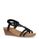 Sandalo con zeppa nero | Boscaini Scarpe