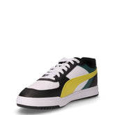 Caven III Block sneaker in ecopelle nero giallo bianco | Boscaini Scarpe