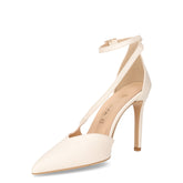 Sandalo a punta con tacco in ecopelle burro | Boscaini Scarpe