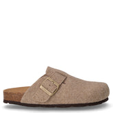 Sara ciabatta in feltro beige | Boscaini Scarpe