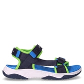 Tread Seeker sandalo in tessuto bambino blu navy verde | Boscaini Scarpe