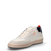 Urban basket sneaker in pelle bianco, blu | Boscaini Scarpe