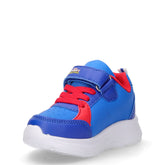 Sneaker in ecopelle e tessuto con luci bambino blu | Boscaini Scarpe