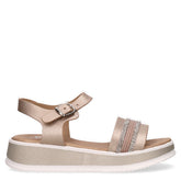 Sandalo bambina con strass platino argento | Boscaini Scarpe