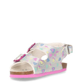 Fiaba sandalo da bambina in ecopelle argento | Boscaini Scarpe