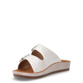 Ciabatta in ecopelle bianco argento | Boscaini Scarpe