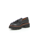 Mocassino chunky con nappine nero cuoio | Boscaini Scarpe