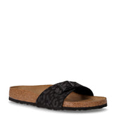 Madrid ciabatta in pelle leopardato nero | Boscaini Scarpe