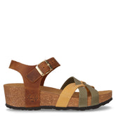Sandalo con zeppa bosco cuoio rust | Boscaini Scarpe