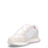 Ally Solid sneaker in pelle e tessuto bianco fuxia fluo | Boscaini Scarpe
