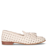 Ballerina con napine in pelle bianco | Boscaini Scarpe