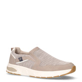 Sneaker slip on in tessuto ed ecopelle beige | Boscaini Scarpe