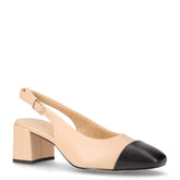 Slingback in ecopelle con tacco biscotto | Boscaini Scarpe