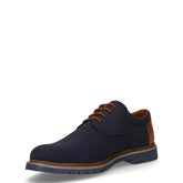 Stringata casual in ecopelle e tessuto blu scuro | Boscaini Scarpe