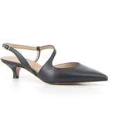 Decolletè slingback a punta nero nappa - Slingback | Boscaini Scarpe