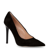 Décolleté a punta in pelle nero camoscio - Mid Season Sale Decollete Donna | Boscaini Scarpe