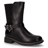 Stivale in ecopelle con zip bambina nero | Boscaini Scarpe