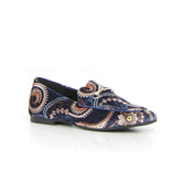 Mocassino damascato blu vanessa - Mid Season Sale Mocassini Donna | Boscaini Scarpe