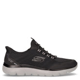 Summits top rate sneaker slip ins in tessuto nero grigio | Boscaini Scarpe