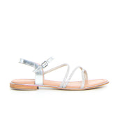 Sandalo con strass argento | Boscaini Scarpe