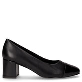 Décolleté in ecopelle con punta vernice nero b | Boscaini Scarpe
