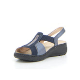 Sandalo con zeppa blu | Boscaini Scarpe