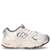 530 sneaker bambina in tessuto ed ecopelle nebbia argento | Boscaini Scarpe