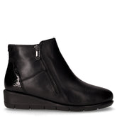 Stivaletto in pelle con zeppa nero | Boscaini Scarpe