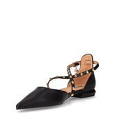 Sandalo a punta in ecopelle nero | Boscaini Scarpe