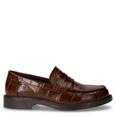 Mocassino in ecopelle stampa cocco marrone | Boscaini Scarpe