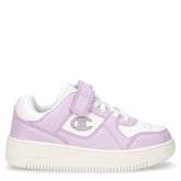 RD18 sneaker in ecopelle con strappo e lacci lilla bianco | Boscaini Scarpe