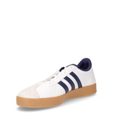 Vl court base sneaker in ecopelle bianco blu | Boscaini Scarpe