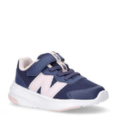 578 sneaker in tessuto ed ecopelle bambina navy rosa | Boscaini Scarpe