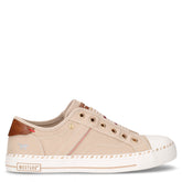 Sneaker in tessuto beige | Boscaini Scarpe